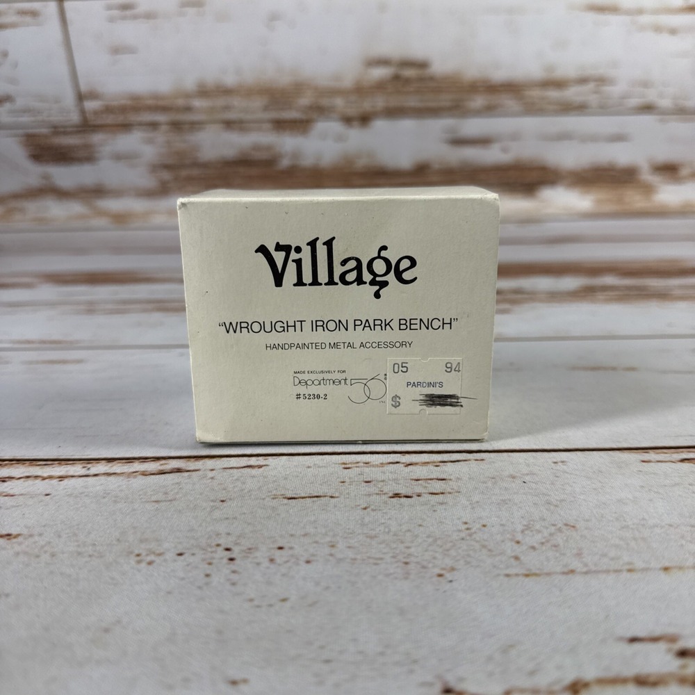 Department 56 Heritage Village Wrought Iron Park Bench Metal Accessory 52302